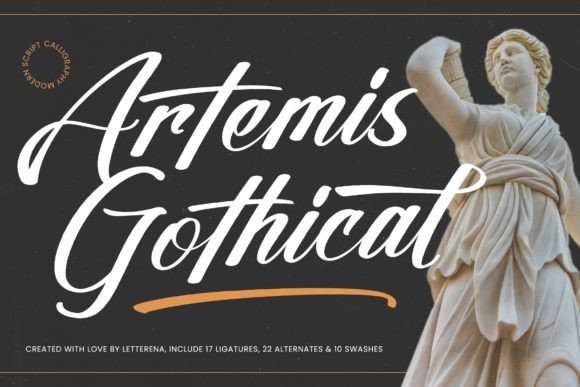Artemis Gothical: A Luxury Script Font for Handmade Brands