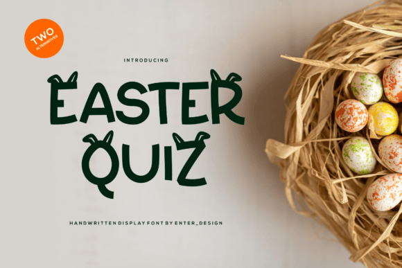 Easter Quiz: A Friendly Handwritten Font for Digital Brands