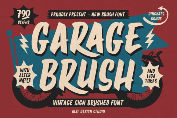 Garage Brush: A Vintage Handwritten Font for Crafters