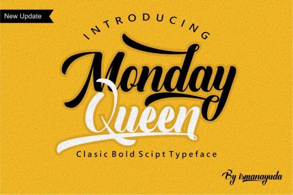 Monday Queen Font: Elegant Script for Handmade Labels & Printables
