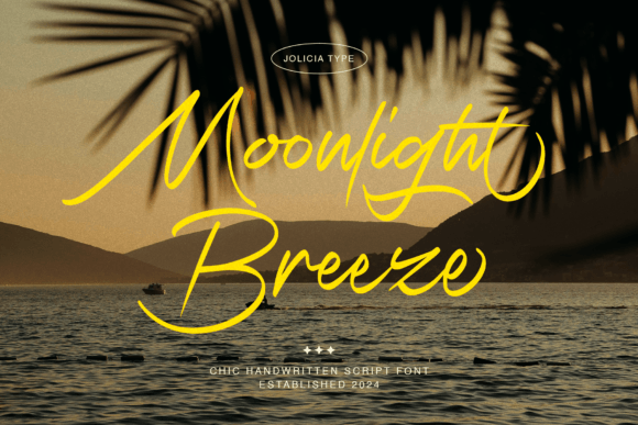 Moonlight Breeze: A Graceful Script Font for Small Business Branding