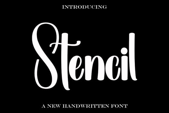 Stencil Handwritten Font for Crafters & Sellers