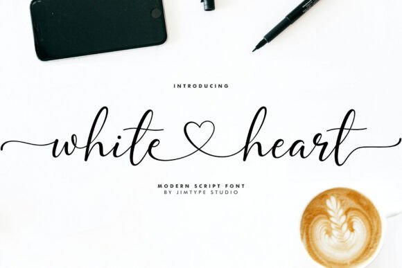 White Heart: A Feminine Script Font That Elevates Campaign Visuals